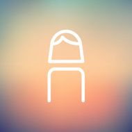Female thin line icon N2