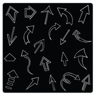 vector silhouette of different arrows