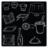 vector silhouette of the elements restaurant N2