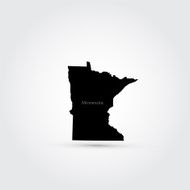 map of the U S state Minnesota N3