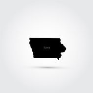 Map of the U S state Iowa