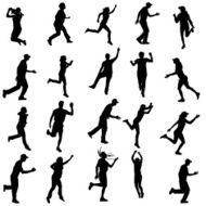 Vector silhouette of a people N149