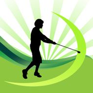 Vector silhouettes of golf N8