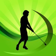 Vector silhouettes of golf N9