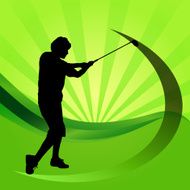 Vector silhouettes of golf N10