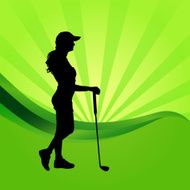 Vector silhouettes of golf N11