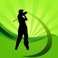Vector silhouettes of golf N13