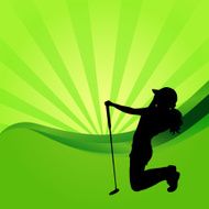 Vector silhouettes of golf N14