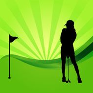 Vector silhouettes of golf N15