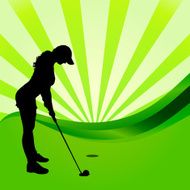 Vector silhouettes of golf N16