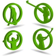 Vector silhouettes of golf N19