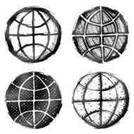 Hand drawn globe symbol N2