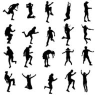 Vector silhouette of a people N150