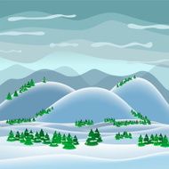Beautiful Holiday Winter landscape background