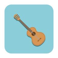 guitar vintage flat icon