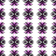 seamless pattern with black and pink ornament N2