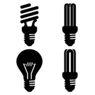 Light bulb silhouette