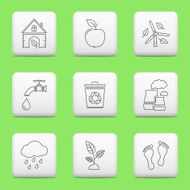 Ecology icons web buttons