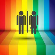 man and woman toilet vector icon