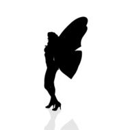 Vector silhouette of a woman N1293