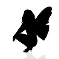 Vector silhouette of a woman N1294