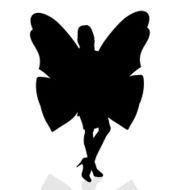 Vector silhouette of a woman N1295