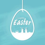 Happy Easter celebration with cute bunny