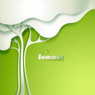 Card with abstract paper tree