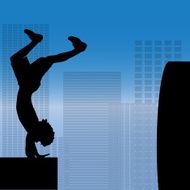 Vector silhouette of a man N367