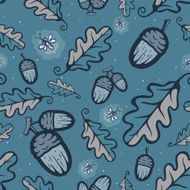 Night oak forest pattern N2