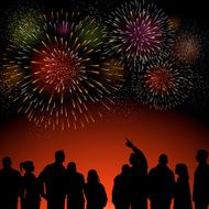 People Watching Fireworks