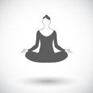 Yoga flat icon N2