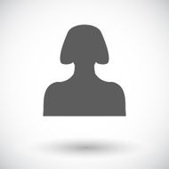 Female avatar flat single icon
