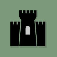 Castle icon or sign