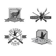 Vector set of vintage hunting emblems