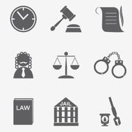 law judge icon set justice sign N3