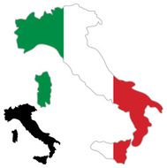 Italy map flag N2
