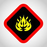 Fire icon great for any use Vector EPS10