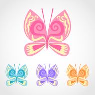 Butterfly icons set great for any use Vector EPS10 N2