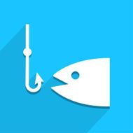 Fishing icon great for any use Vector EPS10