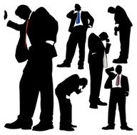 Towering Overwhelmed Businessman Series N2