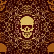 seamless pattern with skulls N11
