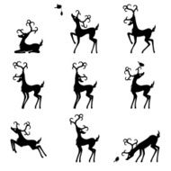 Silhouette Reindeers