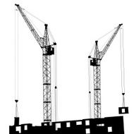 two cranes