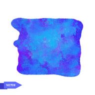 Watercolor blue paint stain isolated