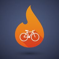 Flame icon with a bicycle N2