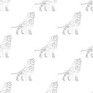 Lion seamless pattern N2