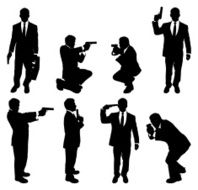 Businessmen with handguns N2