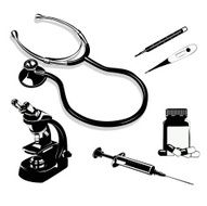 Medical icons Black and white