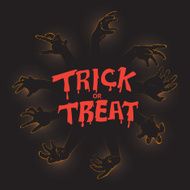 Hands halloween decorate Vector background concept
